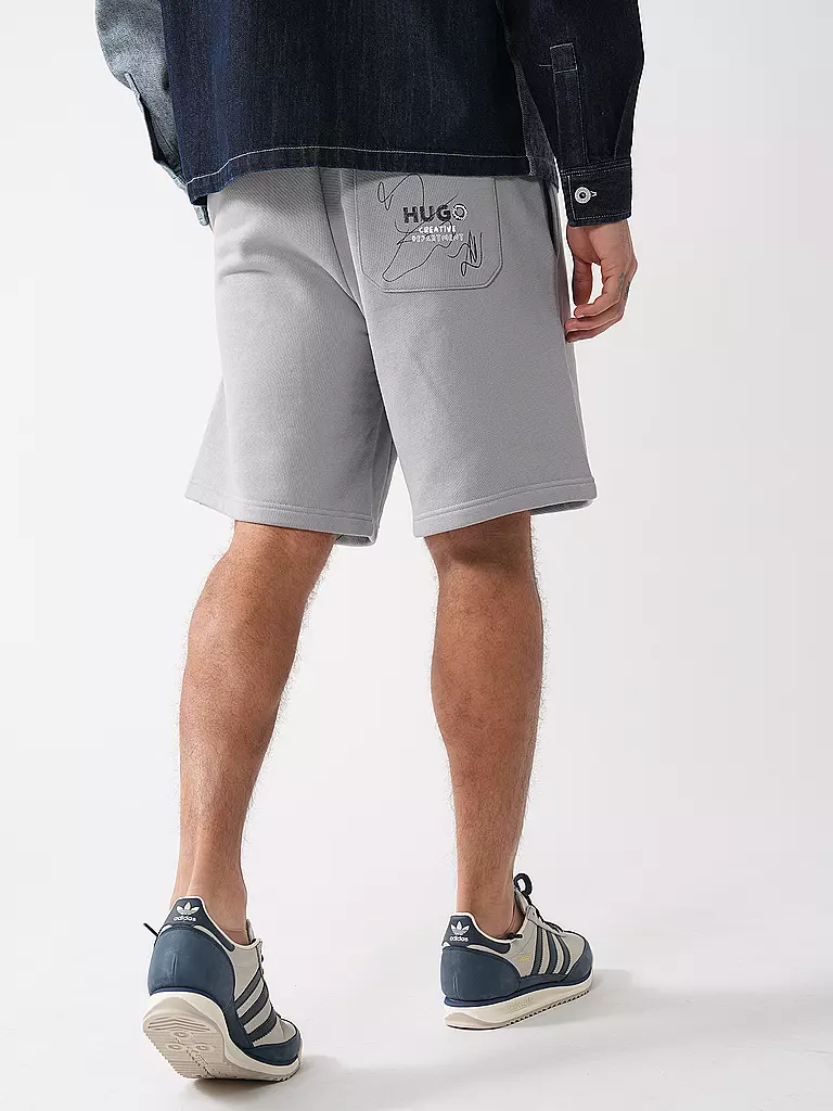 HUGO | Sweatshorts NASIBO | hellgrau