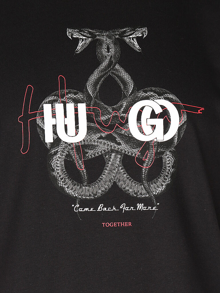 HUGO | T Shirt Dnake | schwarz