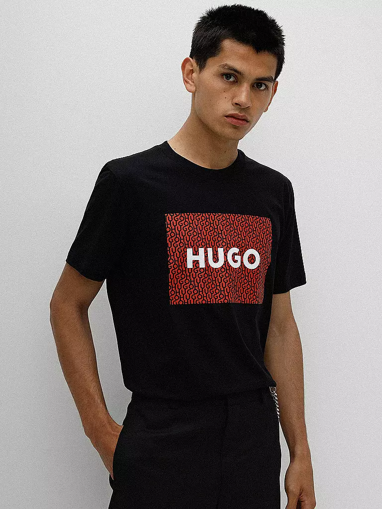HUGO | T Shirt Duliveu Regular Fit | schwarz
