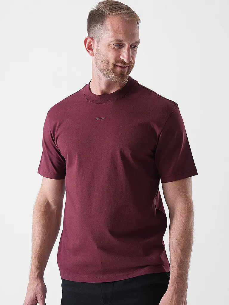 HUGO | T-Shirt  | dunkelrot