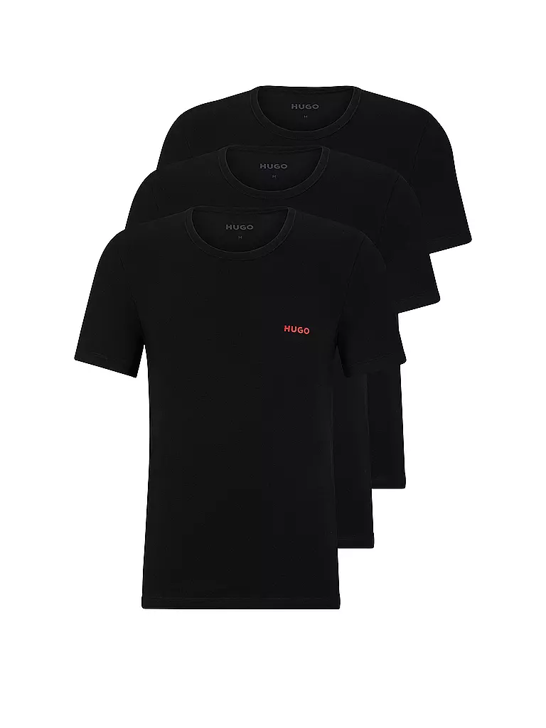 HUGO | T-Shirt 3er Pkg. black | schwarz