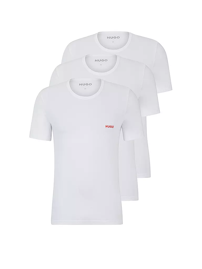 HUGO | T-Shirt 3er Pkg. white | weiss