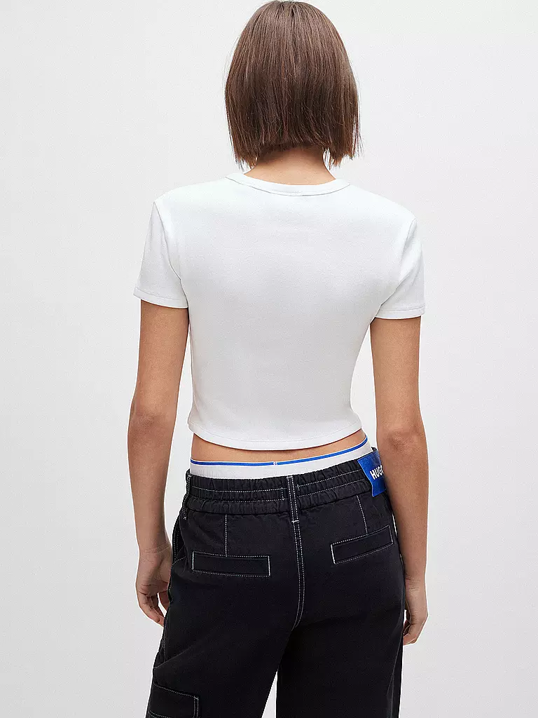 HUGO | T-Shirt Cropped Fit | weiss