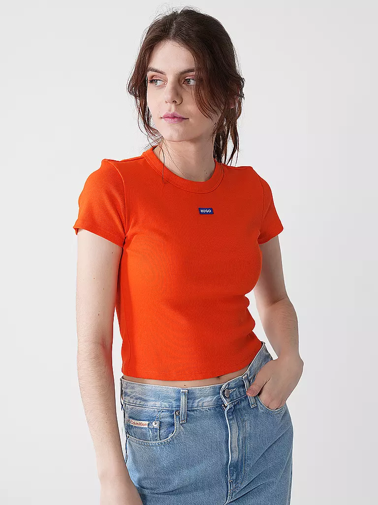 HUGO | T-Shirt Cropped Fit | orange