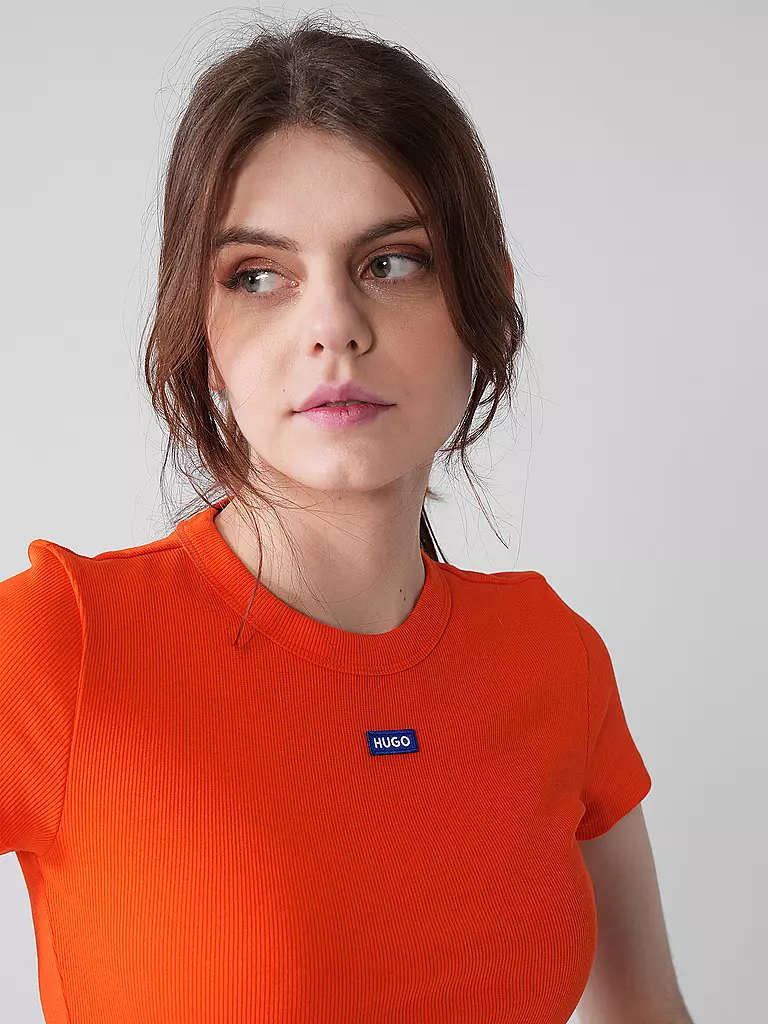 HUGO | T-Shirt Cropped Fit | orange