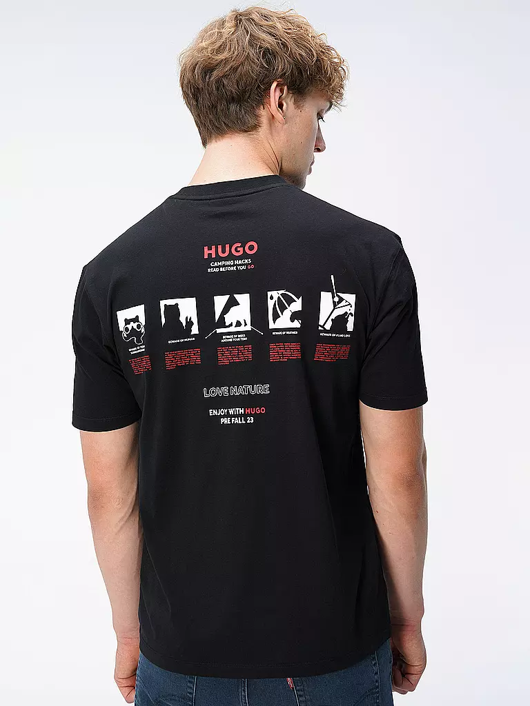 HUGO | T-Shirt DAMPEGGIO | schwarz