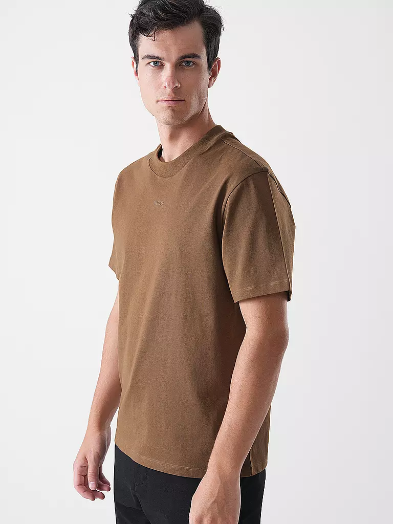 HUGO | T-Shirt DAPOLINO | braun