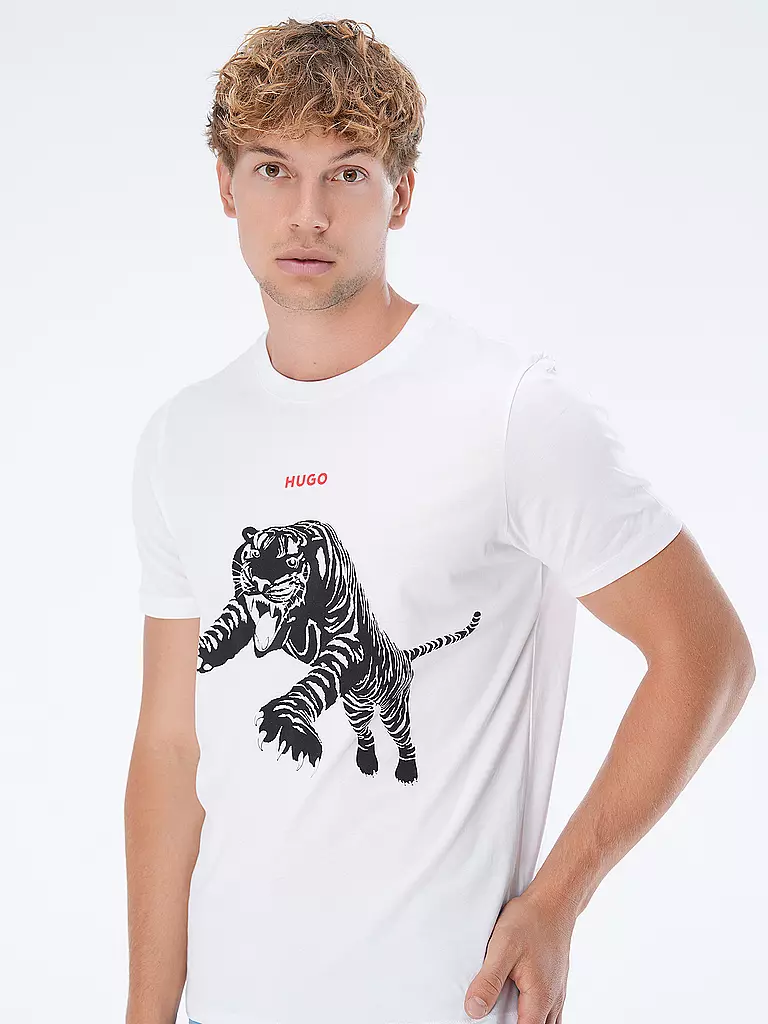 HUGO | T-Shirt DARPIONE TIGER | weiss