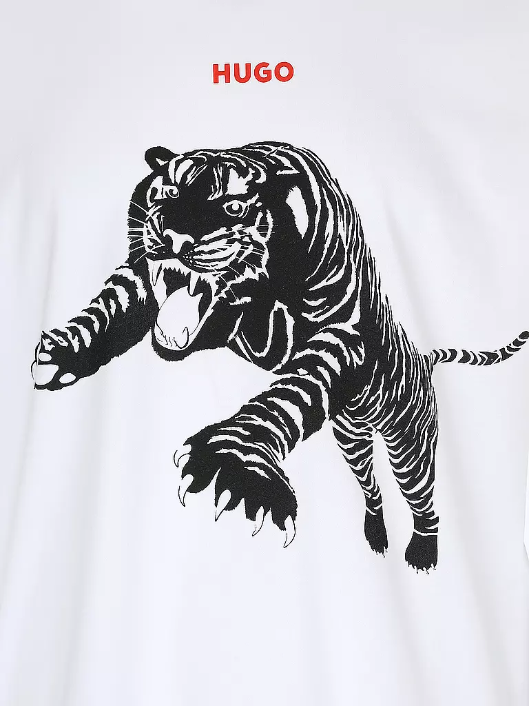 HUGO | T-Shirt DARPIONE TIGER | weiss