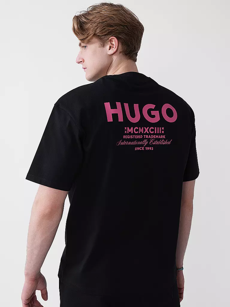 HUGO | T-Shirt NALONO | schwarz