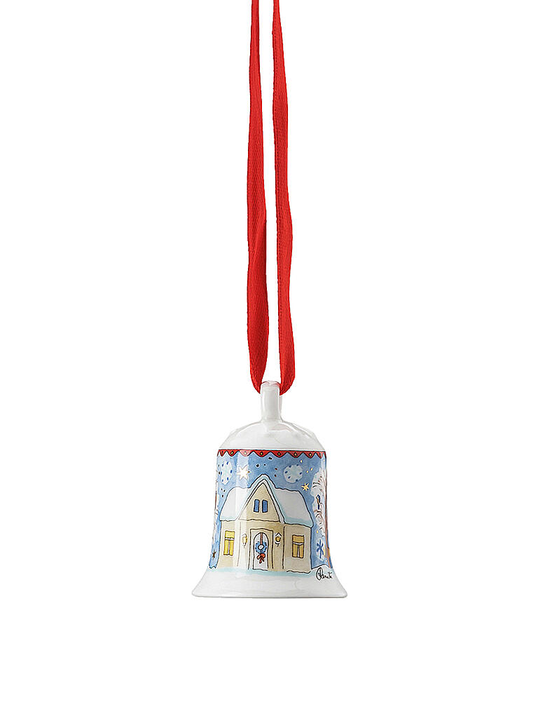 HUTSCHENREUTHER | Collector's Items Christmas Endlich zuhause Porzellan Miniglocke | bunt