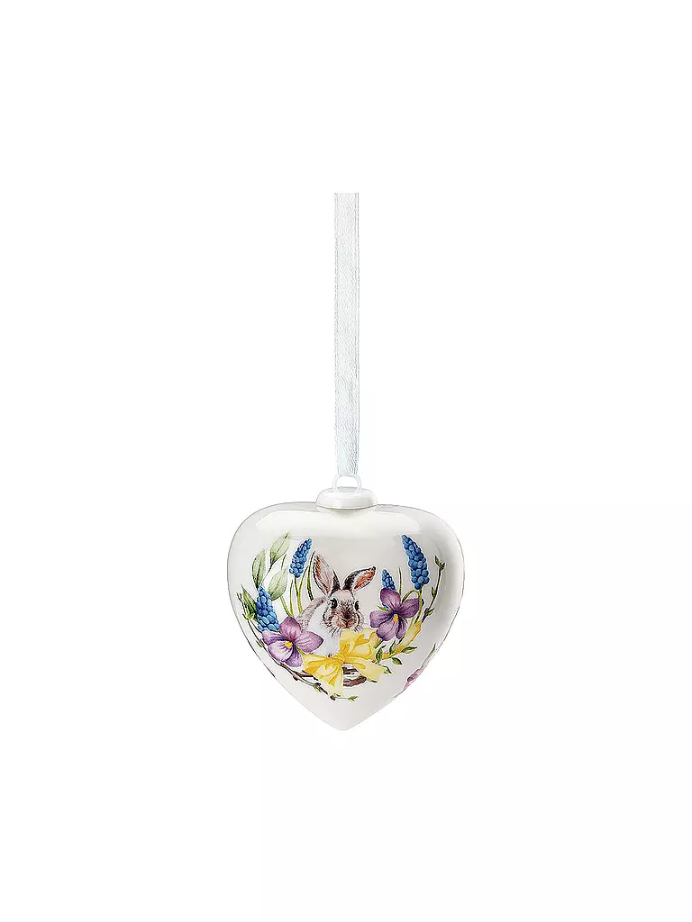 HUTSCHENREUTHER | Porzellan Herz Hase 2022 7cm | bunt