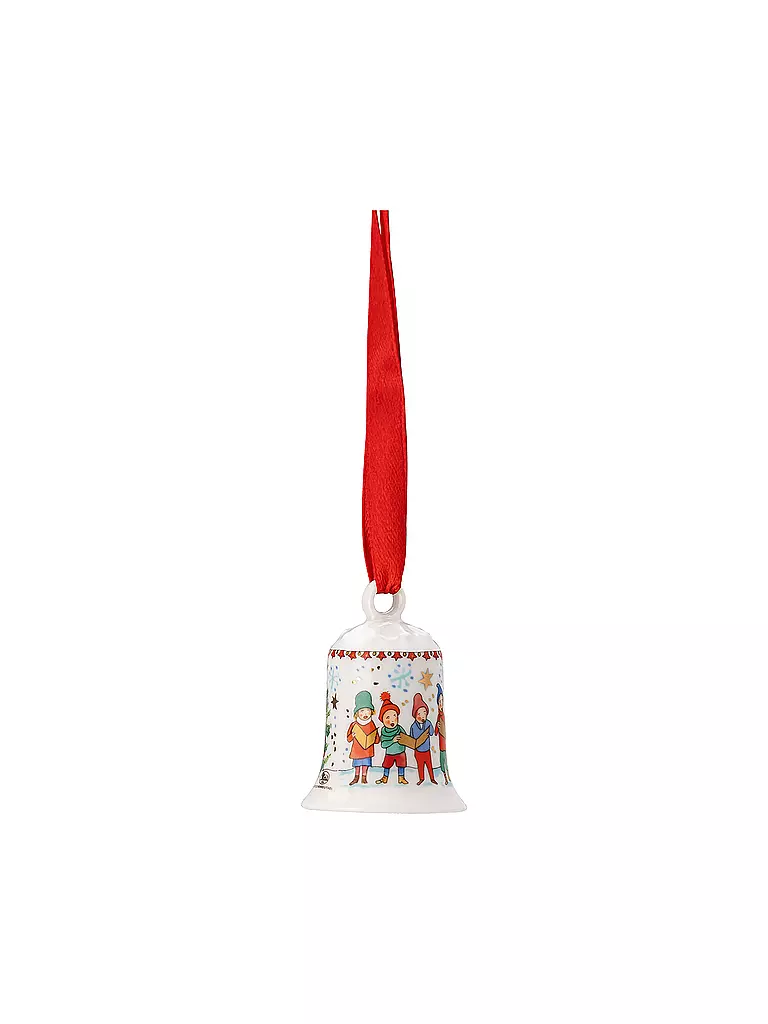 HUTSCHENREUTHER | Weihnachts Porzellan Mini Glocke Kinderchor | bunt