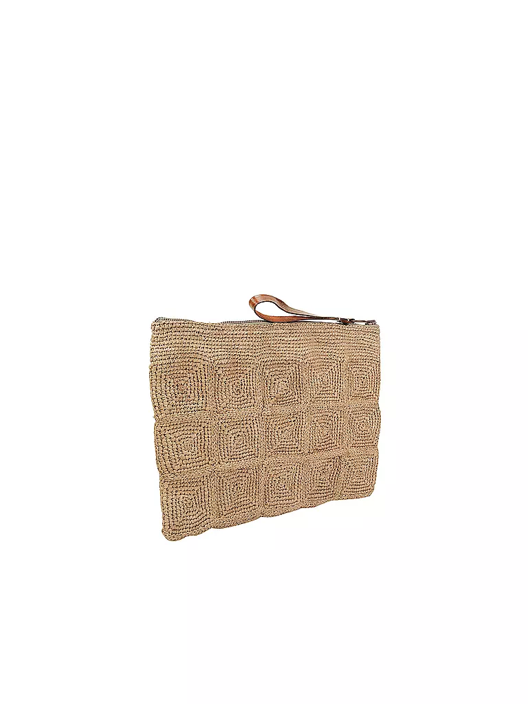 IBELIV | Strohtasche - Clutch TANALA | beige