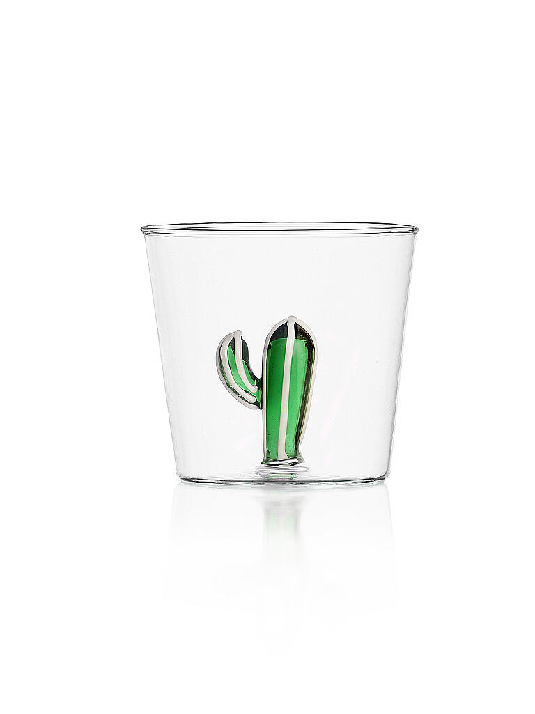 ICHENDORF MILANO | Trinkglas Cactus Green 8cm Klar/Grün | transparent