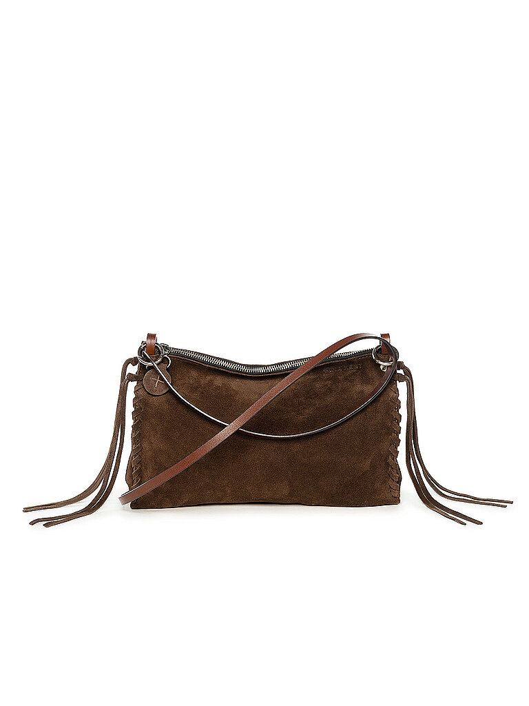INA KENT Ledertasche - Umhängetasche ORNAMENT ED. 5 SUEDE braun