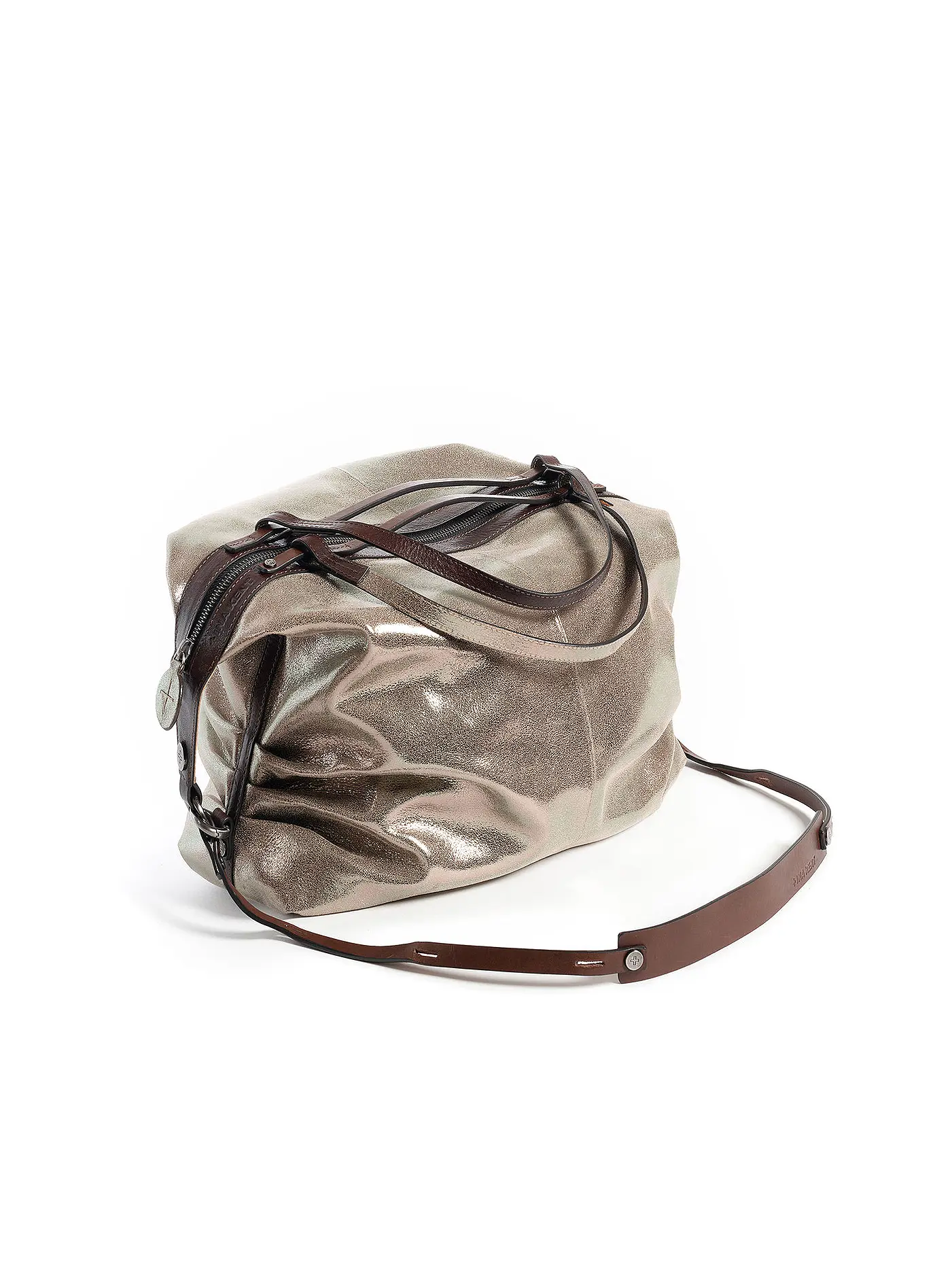 INA KENT | Ledertasche - Henkeltasche DELA EDEN ED. 1 | silber