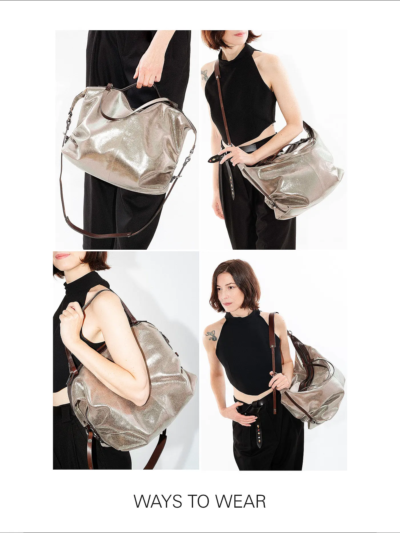 INA KENT | Ledertasche - Henkeltasche DELA EDEN ED. 1 | silber