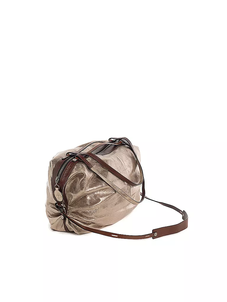 INA KENT | Ledertasche - Henkeltasche DELA EDEN ED. 1 | silber