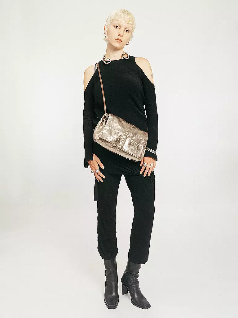 INA KENT | Ledertasche - Umhängetasche EILEEN ED. 1 | silber