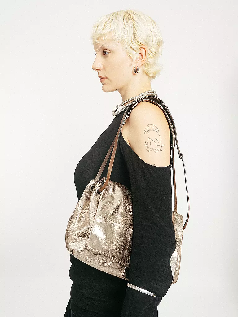INA KENT | Ledertasche - Umhängetasche EILEEN ED. 1 | silber