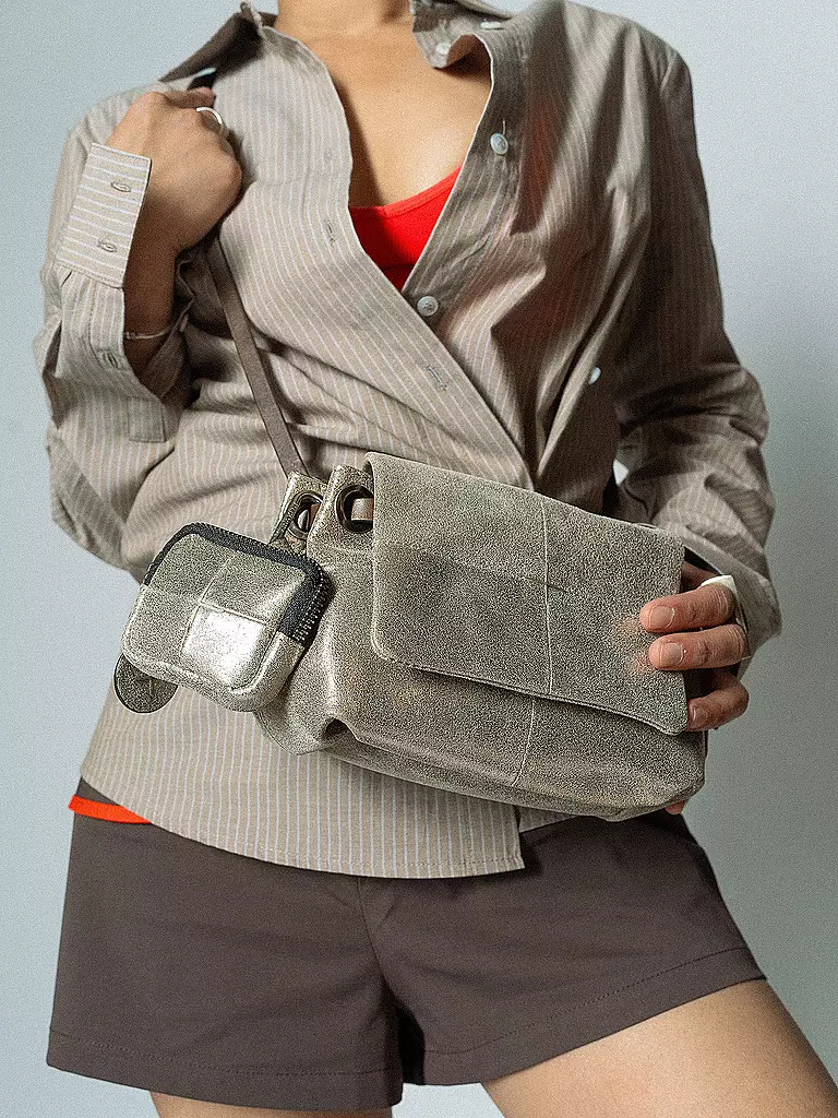INA KENT | Ledertasche - Umhängetasche ESPE Ed. 1 | silber