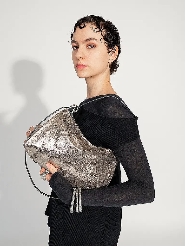 INA KENT | Ledertasche - Umhängetasche ORNAMENT Ed. 2 | Silber