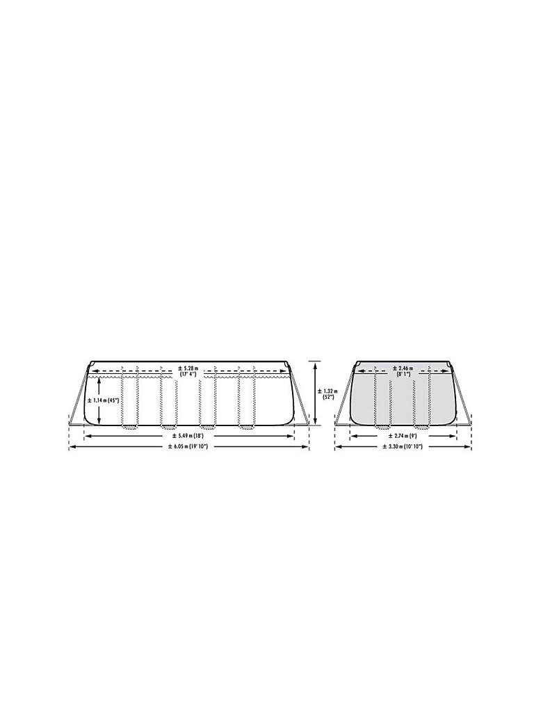 INTEX | INTEX Ultra XTR Frame Pool 549x274x132 cm mit Sandfilter 26356 | keine Farbe