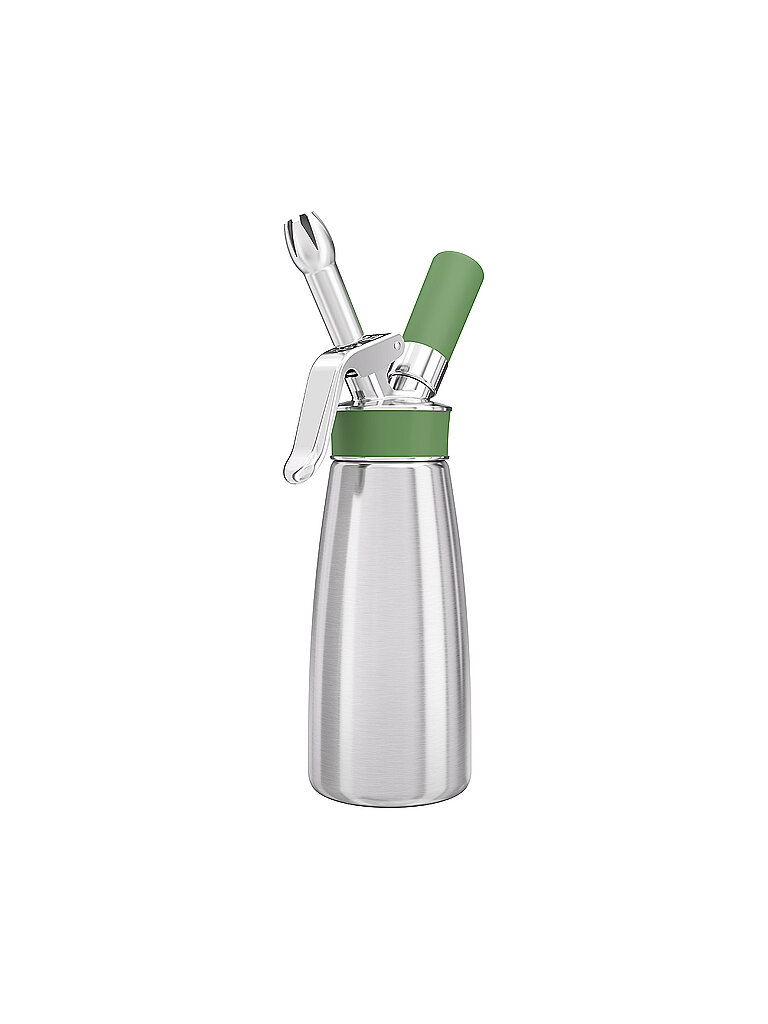 Sahnebereiter GREEN WHIP ECO 0,5l Edelstahl / Gruen silber baby