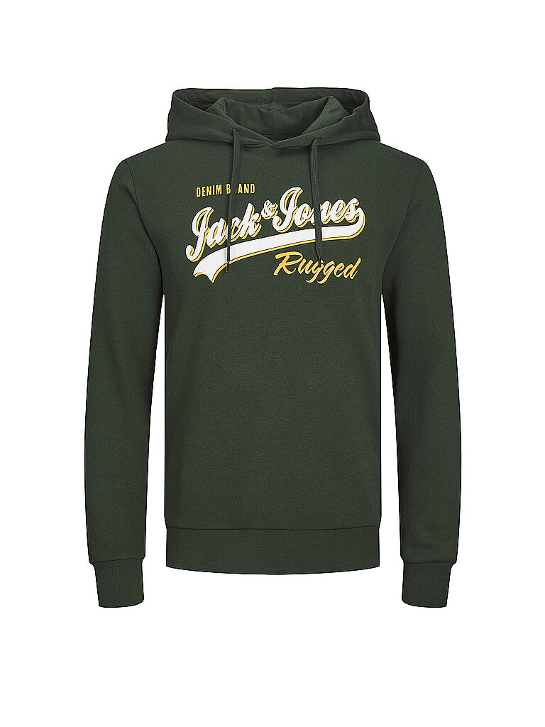jack & jones kapuzensweater - hoodie jjelogo dunkelgrün | l