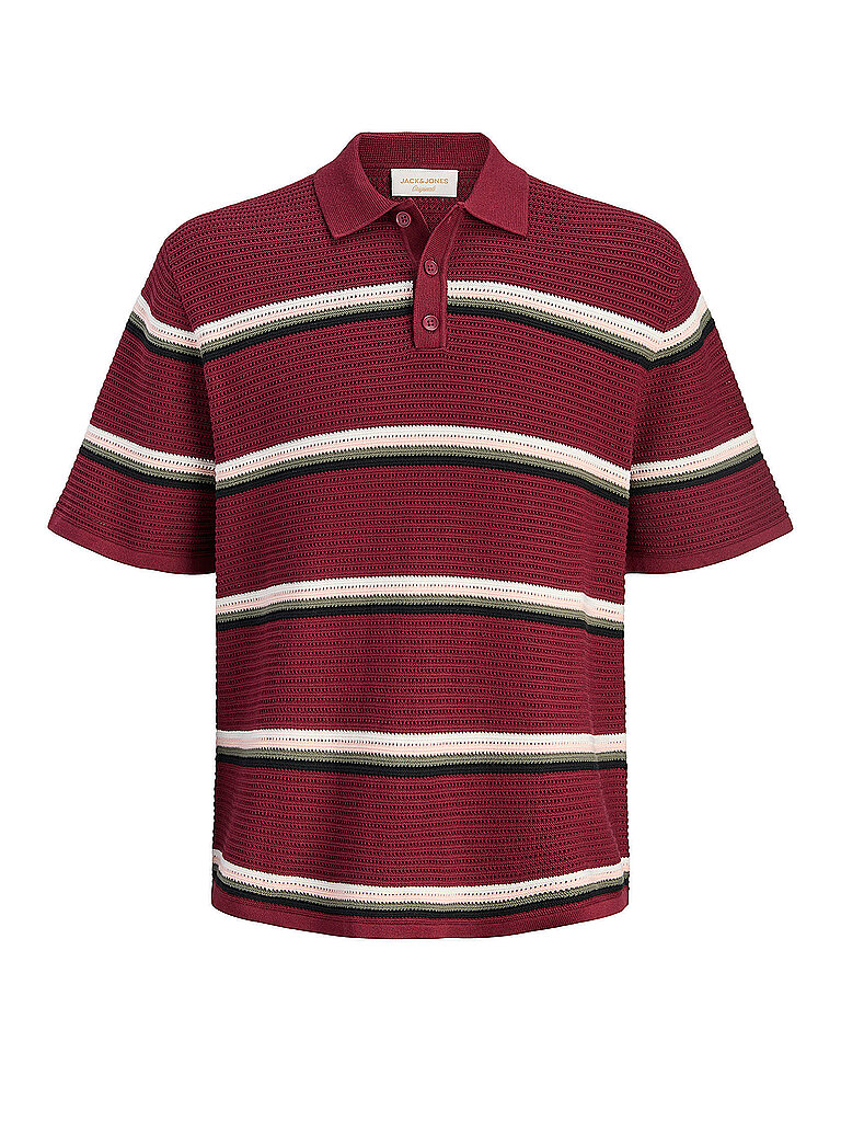 JACK & JONES Poloshirt JORMAINE rot | L