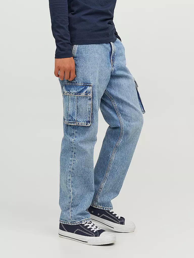 JACK & JONES | Jungen Jeans Straight Fit JJICHRIS | blau