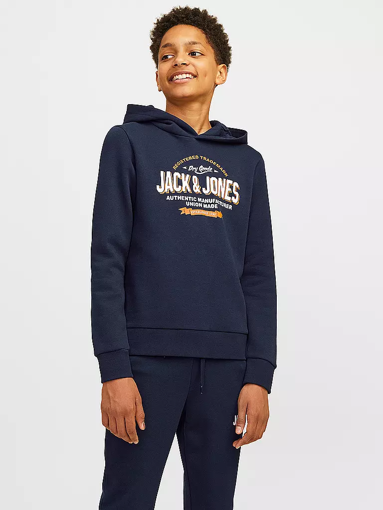JACK & JONES | Jungen Kapuzensweater - Hoodie JJELOGO | Dunkelblau