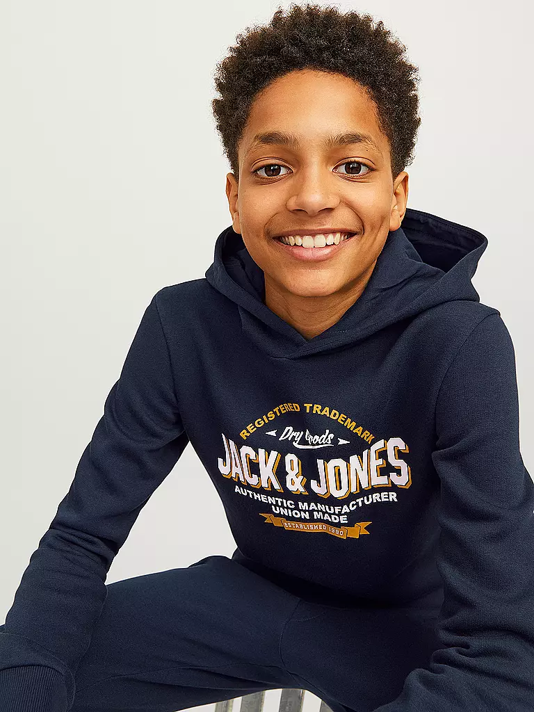JACK & JONES | Jungen Kapuzensweater - Hoodie JJELOGO | Dunkelblau