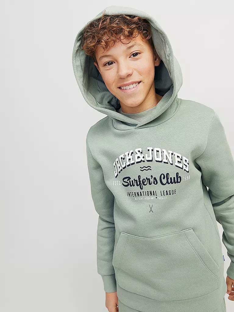 JACK & JONES | Jungen Kapuzensweater - Hoodie JJELOGO | beige