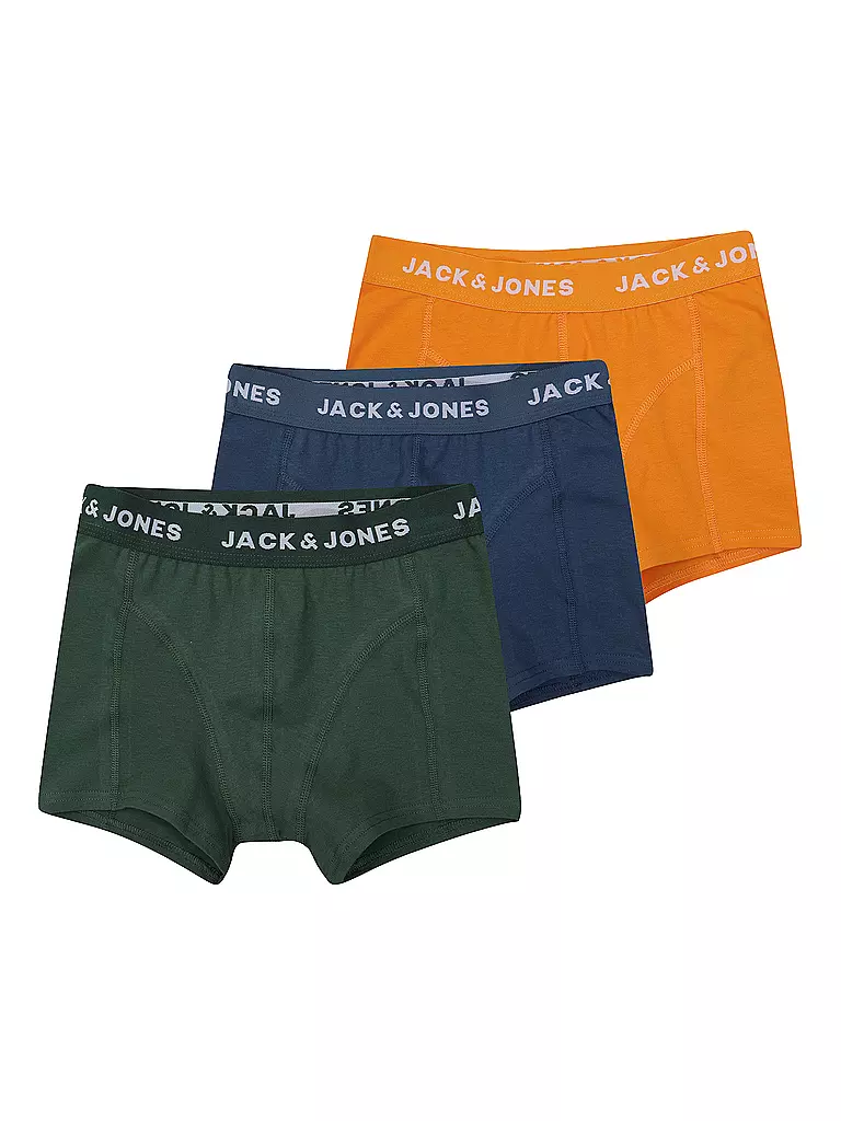 JACK & JONES | Jungen Pants 3-er Pkg. JACKEX dark green/dark cheddar - ensign bl | Dunkelgrün