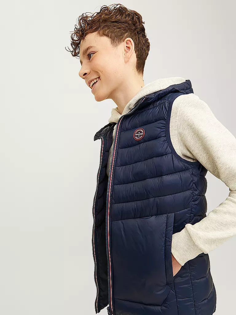 JACK & JONES | Jungen Steppgilet JJESPRINT PUFFER | Dunkelblau