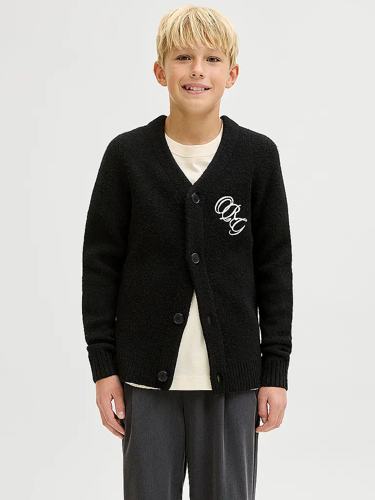 JACK & JONES | Jungen Strickjacke JORBEDFORD | Schwarz