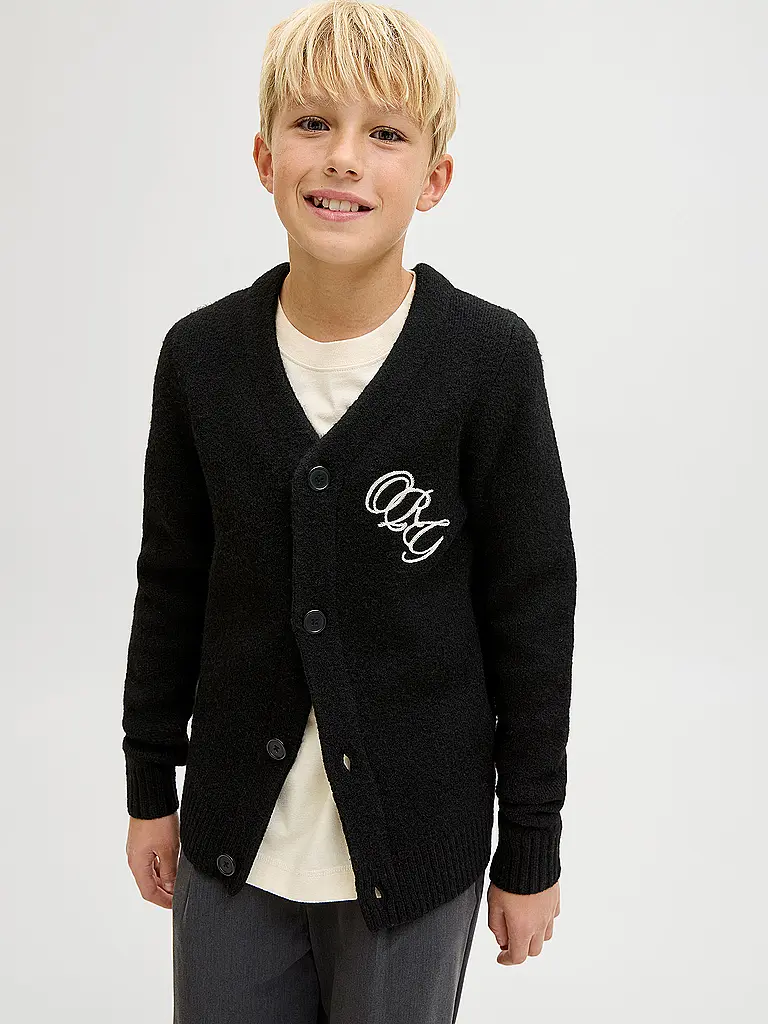 JACK & JONES | Jungen Strickjacke JORBEDFORD | Schwarz