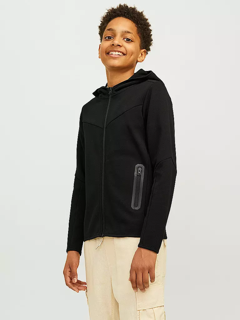 JACK & JONES | Jungen Sweatjacke JCOFUSION | schwarz