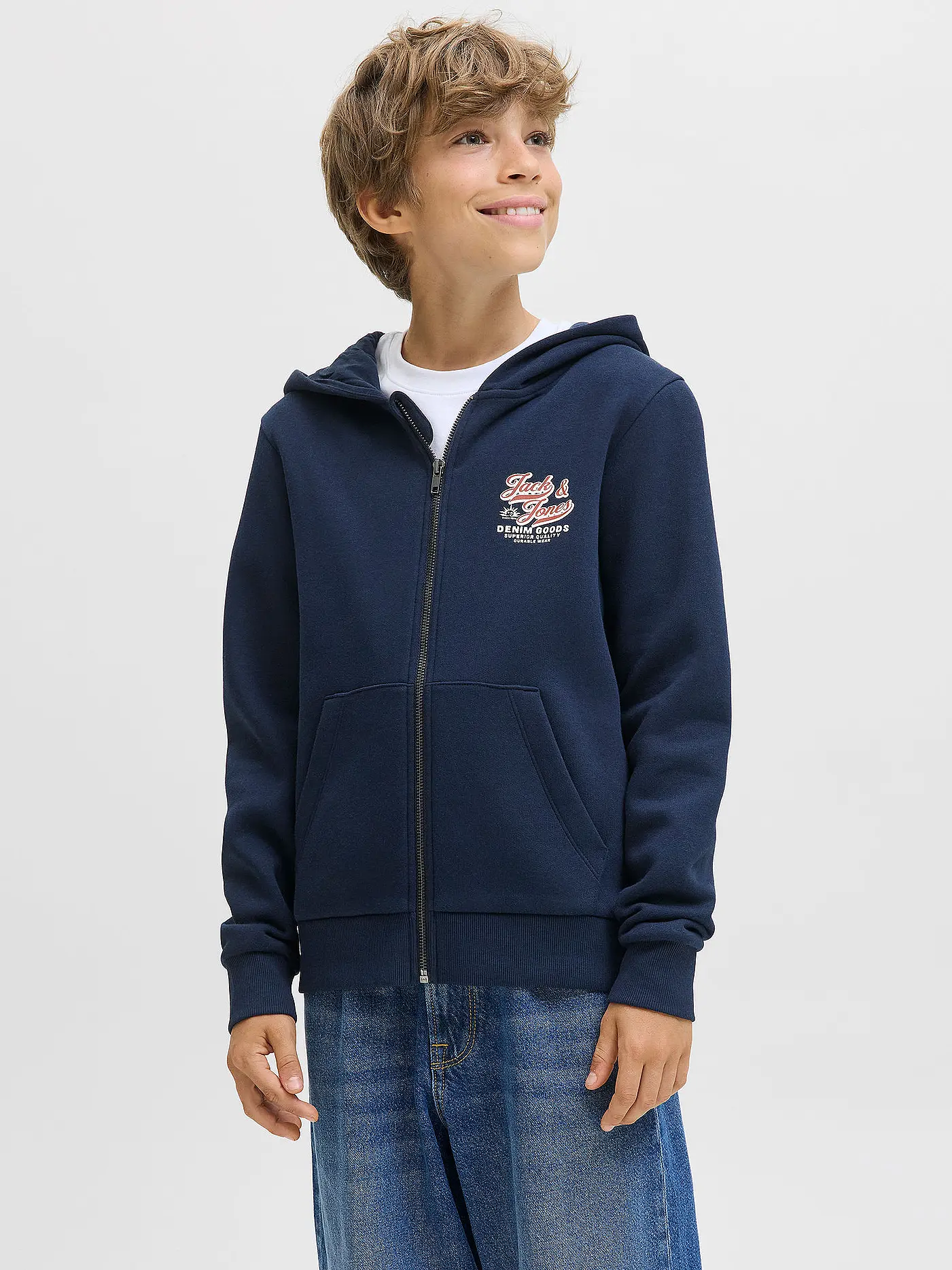 JACK & JONES | Jungen Sweatjacke JJELOGO | dunkelblau
