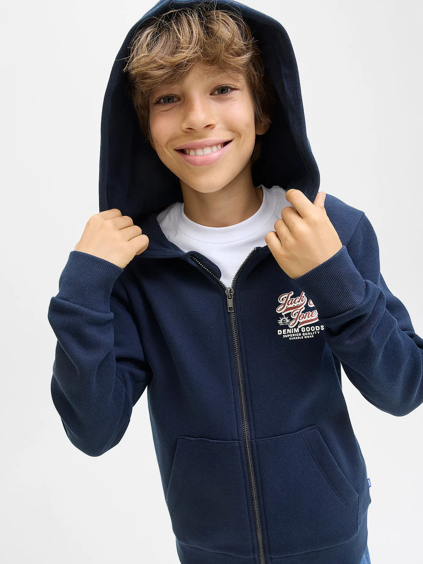 JACK & JONES | Jungen Sweatjacke JJELOGO | dunkelblau