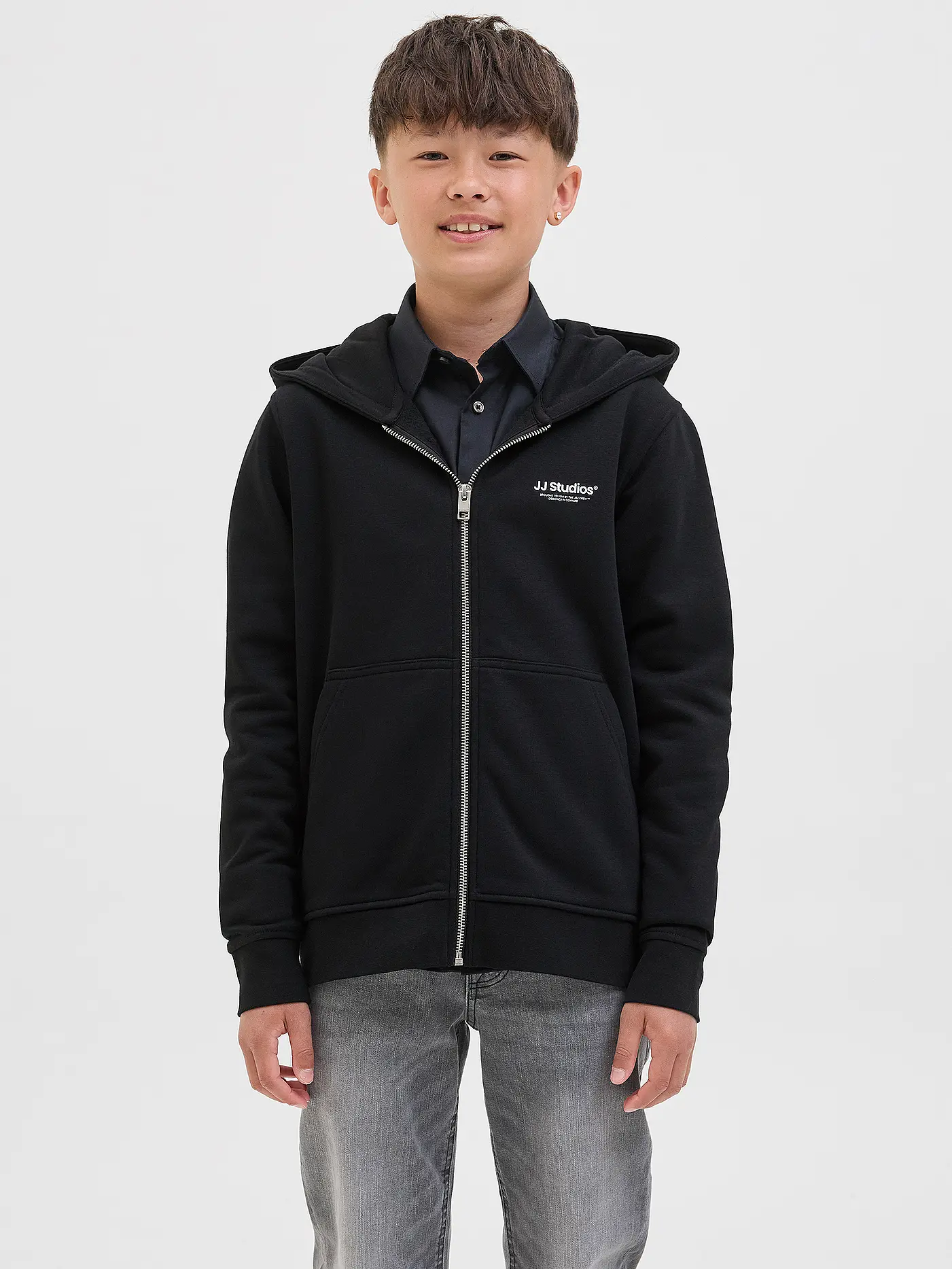 JACK & JONES | Jungen Sweatjacke JJESOHO  | schwarz