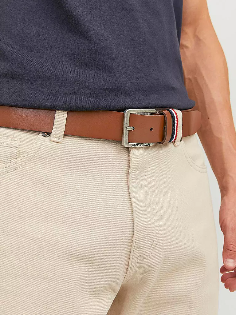 JACK & JONES | Ledergürtel JACESPO | Braun