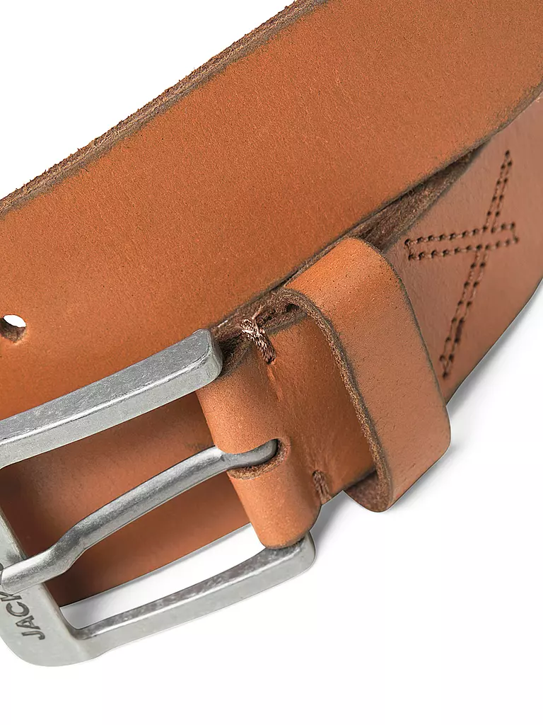 JACK & JONES | Ledergürtel JACROCK | Hellbraun