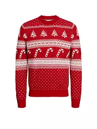 JACK & JONES | Pullover JJXMAS GABRIEL | Dunkelrot