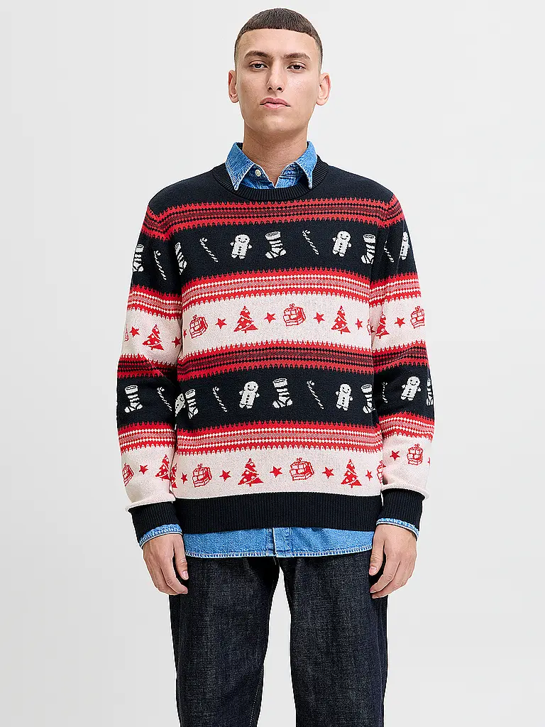 JACK & JONES | Pullover JJXMAS | Dunkelblau