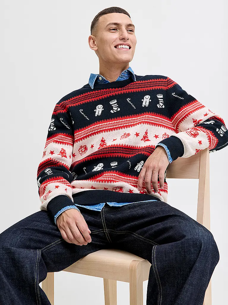 JACK & JONES | Pullover JJXMAS | Dunkelblau