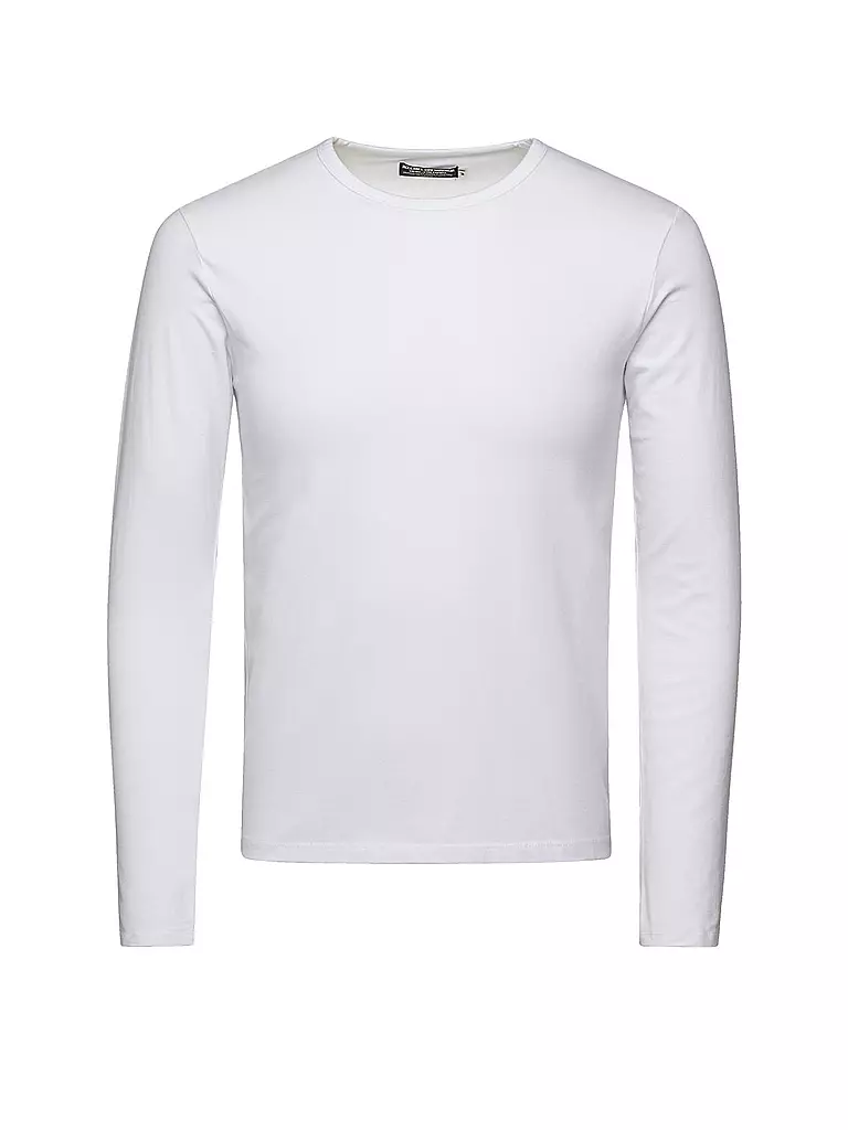 JACK & JONES | Basic Langarmshirt | weiss