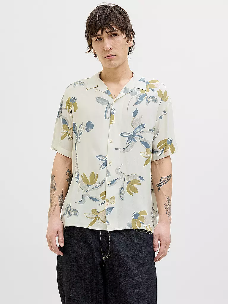 JACK & JONES | Hemd Regular Fit JORLUKE VARENNA | creme